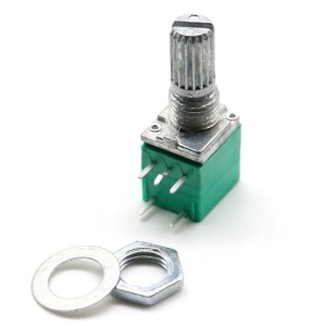 RK097N/RV097G, Однополюсный регулируемый потенциометр, B20K, 5 выводов с переключателем