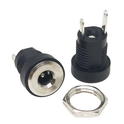 DC022B, Разъём питания DC, с гайкой, 3,5*1,3 мм, игольчатый [3,5*1,3MM]