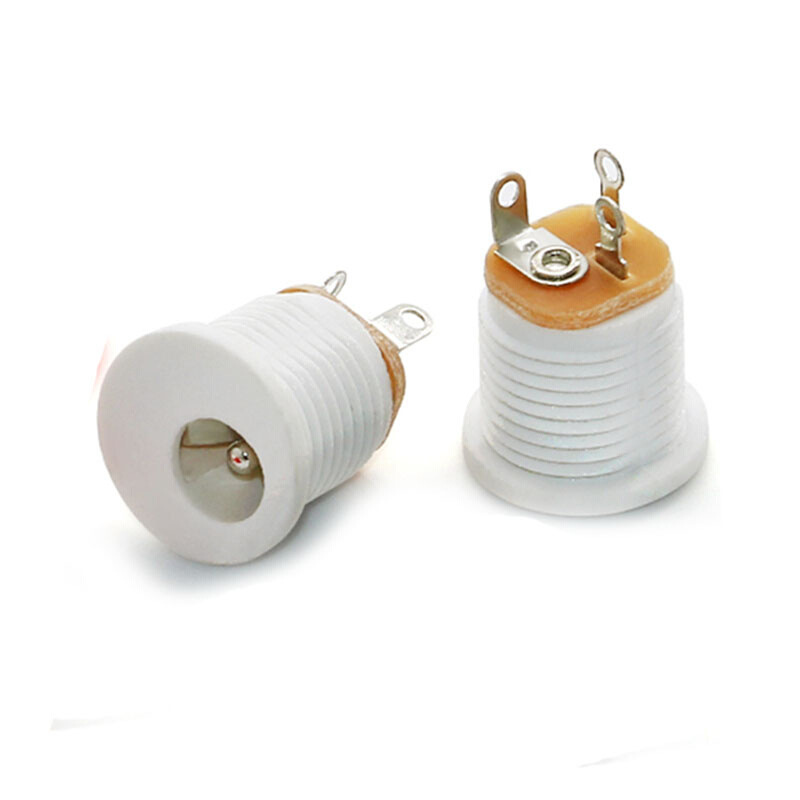 DC022-5,5*2,5MM, Гнездо питания DC, 5,5x2,5мм, [Медь, 3 контакта, с резьбой]