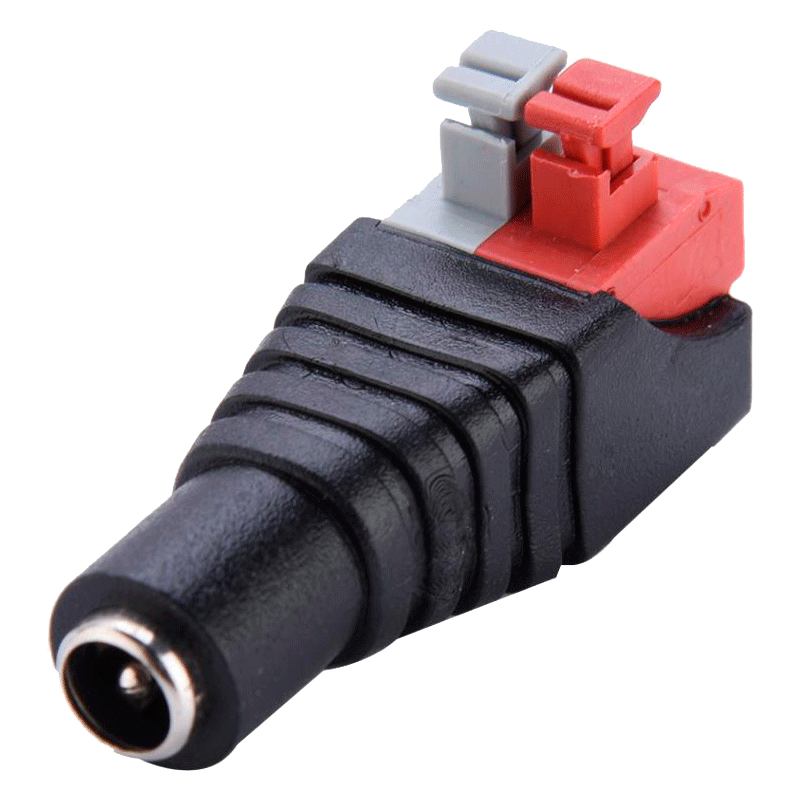 DC, Разъём питания DC, 5,5?2,1 мм, [Female, нажимной тип]