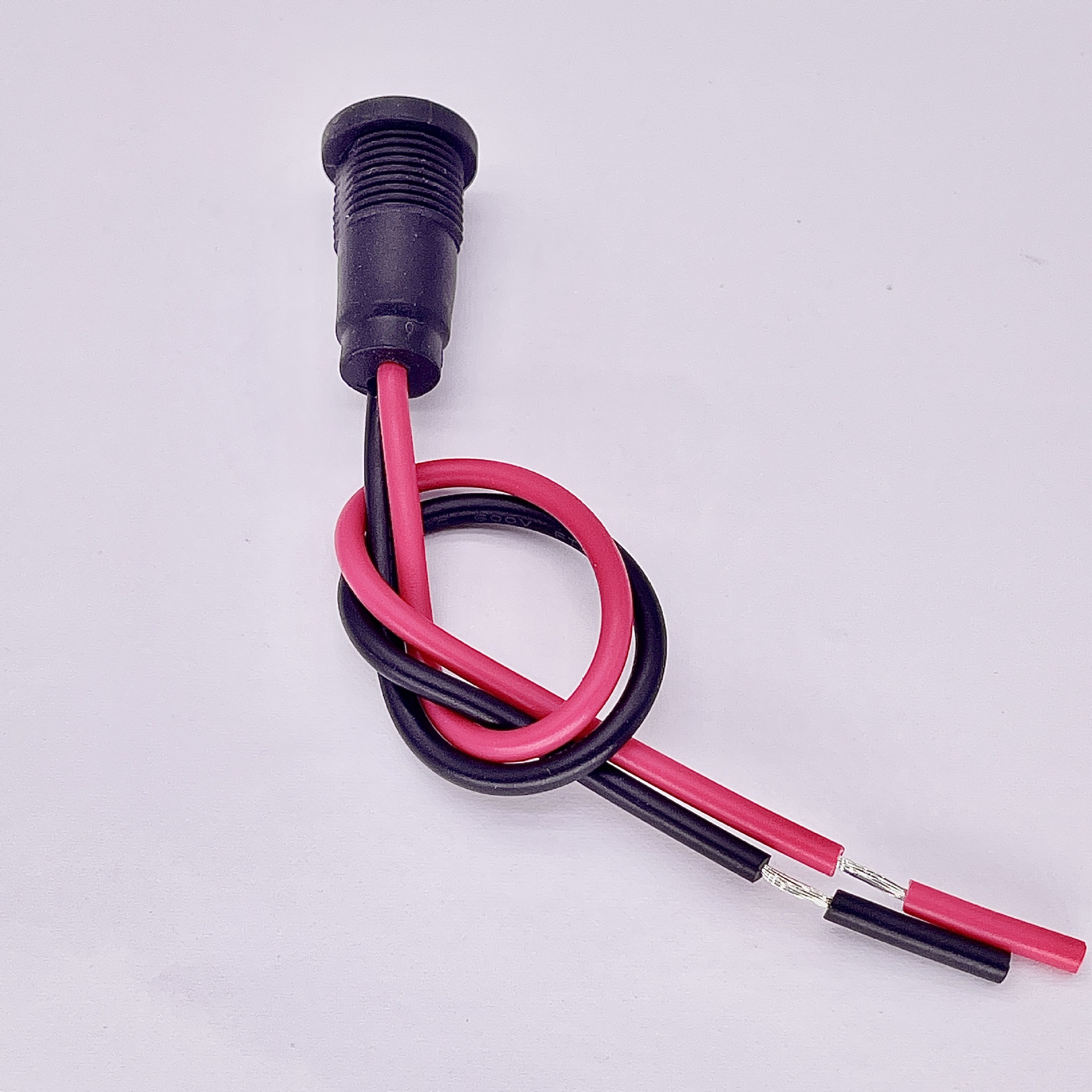 DC-022D, Разъём питания female 5,5?2,5 мм, литой корпус с проводом 15 см, влагозащита [DC-022D 5,5?2,5 Cable]