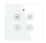 Контроллер вентилятора Tuya WiFi (белый, EU вилка, Bluetooth, подсветка, память при отключении, нейтральная упаковка, 110?101?51 мм)