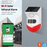 Уличная ИК-сигнализация Tuya WiFi с солнечной панелью (с батареей в комплекте)