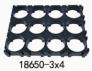 Батарейный отсек (держатель) для 3x4 аккумуляторов 18650, диаметр отверстия 18.5мм