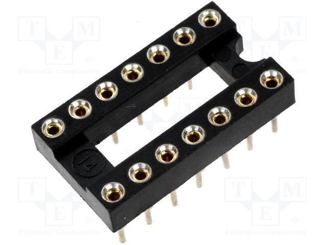 Цанговая панель под микросхему DIP-14