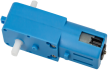 Мотор-редуктор TT синий (3-6В, 200 об/мин, пластик. редуктор 1:48, вал с двух сторон)
