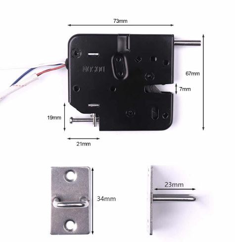 Электромагнитный замок 12V 2A 