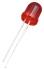 Рассеянный светодиод 8MM красный с ножкой 28мм (2В, 20мА)