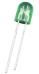 Рассеянный овальный светодиод 546 зеленый с ножкой 28мм (2В, 20мА)