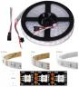 Адресная светодиодная лента WS2812B RGB5050 (черная, гибкая, 5В, 74 LED/м, 1 метр, IP65, водонепроницаемая)