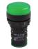 Светодиодный сигнальный светильник AD16-22DS (AC/DC24В, 22мм, LED, зеленый)
