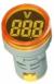 Светодиодный вольтметровый индикатор AD16-22DSV (AC60-500В, 22мм, большой цифровой дисплей, LED, желтый)