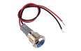 Синий светодиодный индикатор (12мм, 10-24В, металл, кабель 15см)