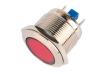 Красный светодиодный индикатор (22мм, 10-24В, металл)