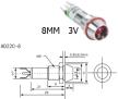 Красный светодиодный индикатор AD22C-8 (3В, металл)