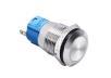 Металлический кнопочный переключатель 12мм (плоская головка, влагозащита, фиксация, без подсветки)
