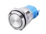Металлический кнопочный переключатель 16мм (плоская головка, влагозащита, фиксация, без подсветки)
