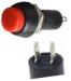 Красная кнопка PBS-11A (12 мм, 2 контакта, самоблокирующаяся, круглая пластиковая)