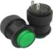 Зеленая кнопка R16-504B (16 мм, 2 контакта, самовозврат, ВЫКЛ-ВКЛ, без подсветки)