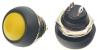 Желтая водонепроницаемая кнопка PBS-33B (12 мм, 2 контакта, самовозврат, мини, круглая)