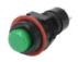 Зеленая кнопка DS-211 (10 мм, 2 контакта, самоблокирующаяся, круглая)