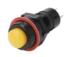 Желтая кнопка DS-211 (10 мм, 2 контакта, самоблокирующаяся, круглая)