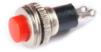 Красная кнопка DS-316 (10 мм, без фиксации, мгновенного действия, самовозврат, мини)