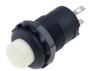 Белая кнопка DS-427 (12 мм, 2 контакта, без фиксации, самовозврат, ВКЛ-ВЫКЛ)