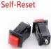 Красная кнопка DS-429B (10 мм, 2 контакта, самовозврат, квадратная)