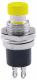 Желтая кнопка PBS-110 (2 контакта, 7 мм резьба, мгновенного действия, самовозврат, нормально разомкнутая, 3А/125В 1А/250В)