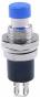 Синяя кнопка PBS-110 (2 контакта, 7 мм резьба, мгновенного действия, самовозврат, нормально разомкнутая, 3А/125В 1А/250В)