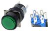 Зеленая кнопка LA128A (24В, 8 контактов, 16 мм резьба, самовозврат, круглая)