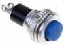 Синяя кнопка DS-316 (10 мм, без фиксации, мгновенного действия, самовозврат, мини)