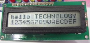 Дисплей LCD1602 серый без подсветки, 5в