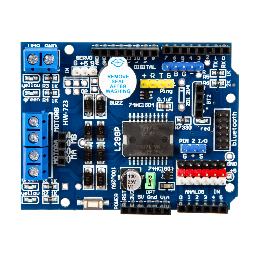 Плата расширения драйверя двигателей L298P