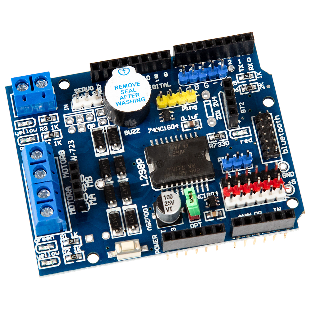 Плата расширения драйверя двигателей L298P