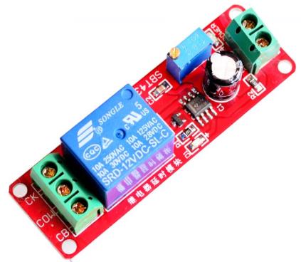 Одноканальное реле с задержкой времени NE555, 12в красная плата