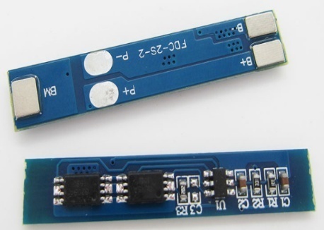 Плата защиты FDC-2s-2 для 2 литиевых аккумуляторов с защитой от  перезаряда и переразряда, 7.4в 3А