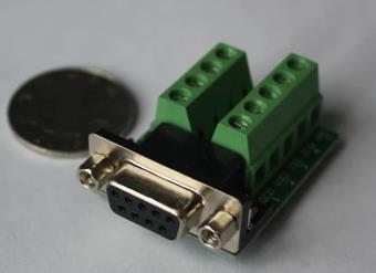 Разъём DB9 (COM) мама, RS232/RS485, с внутренней гайкой