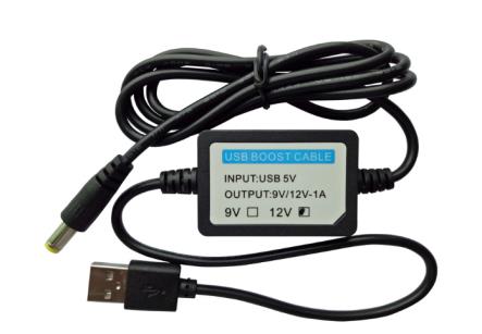 Кабель повышения напряжения 5в 1А-9в, DC5.5*2.1мм