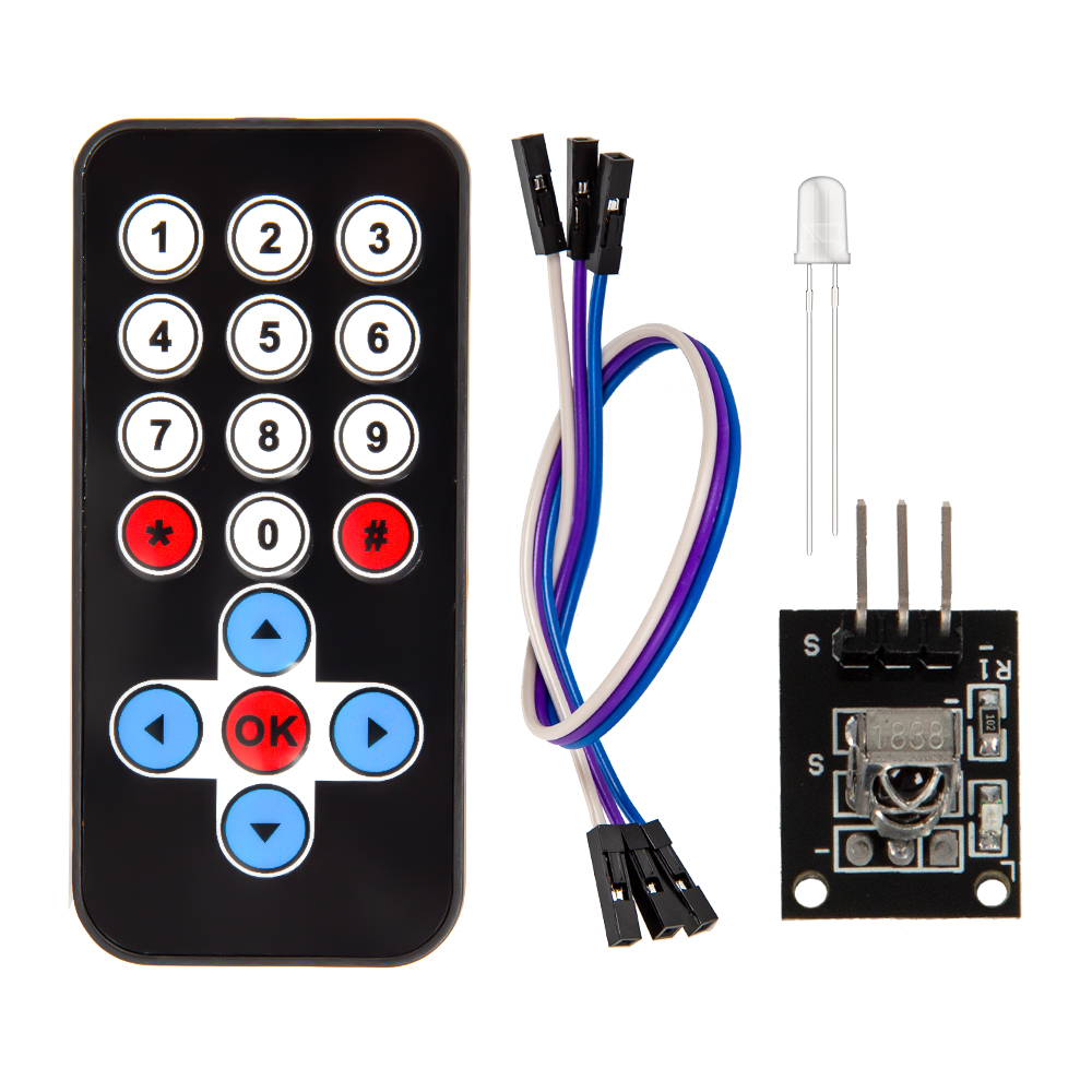 Модуль инфракрасного (ИК) приемника HX1838 с пультом без батарейки