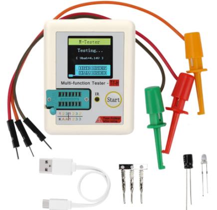 Тестер электронных компонетов TC-T7-H с цветным экраном, с батарейкой в комплекте