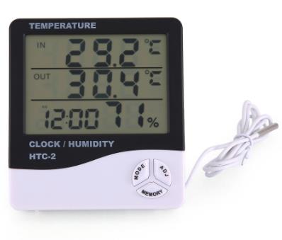 Электронный термометр с будильником HTC-2,  без батарейки
