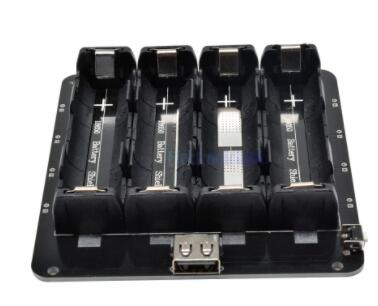 Батарейный отсек (держатель) для 4 LI-ION аккумуляторов 18650, с разъёмом Micro-USB