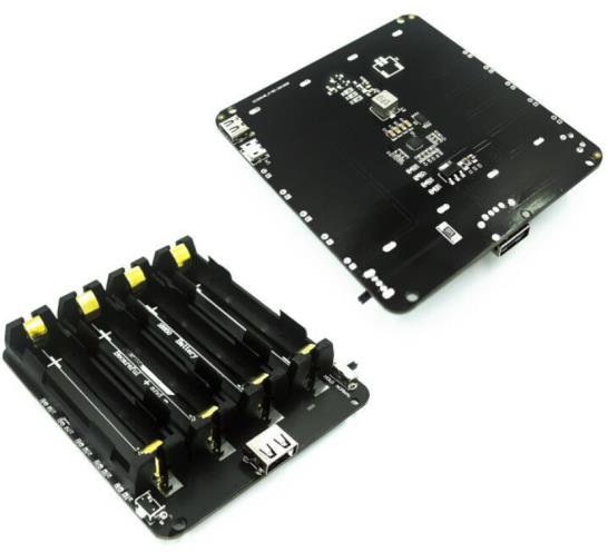 Батарейный отсек (держатель) для 4 LI-ION аккумуляторов 18650, с разъёмом Micro-USB и 2 переключателями