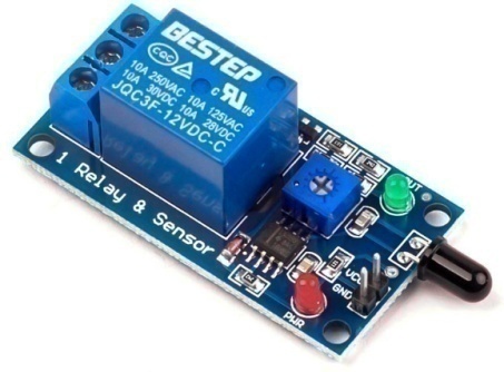 Модуль реле с инфракрасным (ИК) датчиком пламени 5В