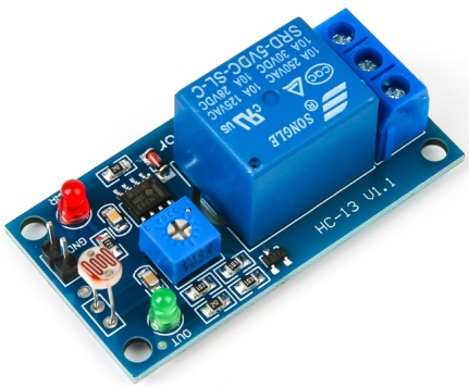 Модуль реле с фоторезистором 5В