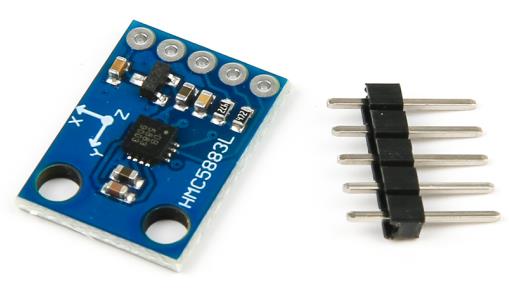 Трехосевой цифровой компас GY-273 DB5883 с неприпаянными контактами