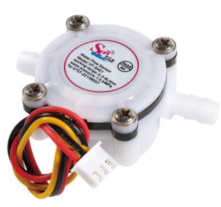 Датчик расхода воды YF-S401, 0.3-6Л/мин 3.5мм, белый