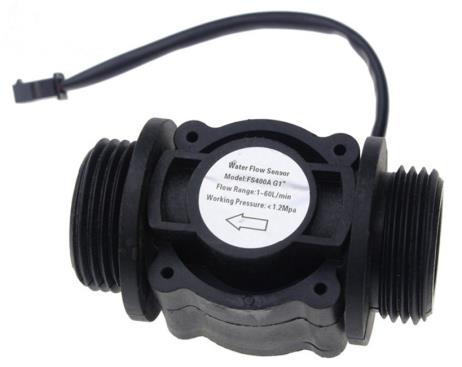 Датчик расхода воды FS400A, G1 1-60Л/мин 3.5-24в, черный